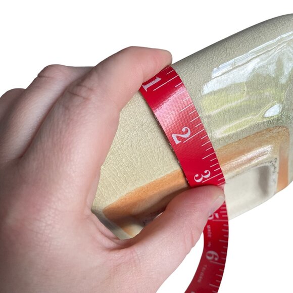 Monroe Salt Works Flower Frog Shallow Square Vase Holly Berries & Leaves Glazed - Picture 7 of 7